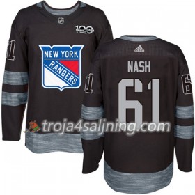 New York Rangers tröja Rick Nash 61 1917-2017 100th Anniversary Adidas Svart Authentic - NHL Tröjor Herr
